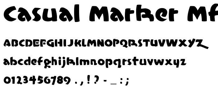 Casual Marker MF font